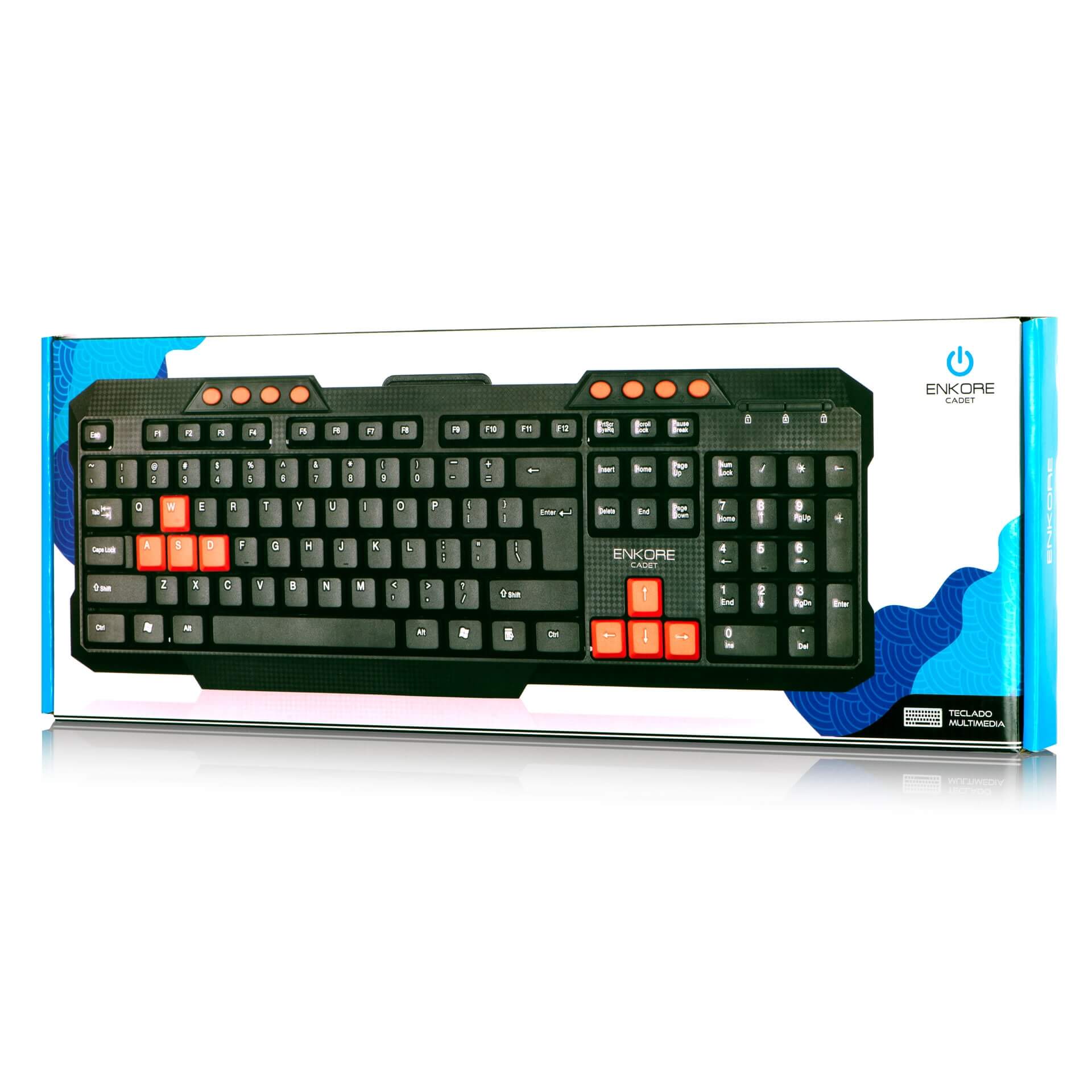 Teclado USB Enkore Cadet ENK 515 Negro/Rojo