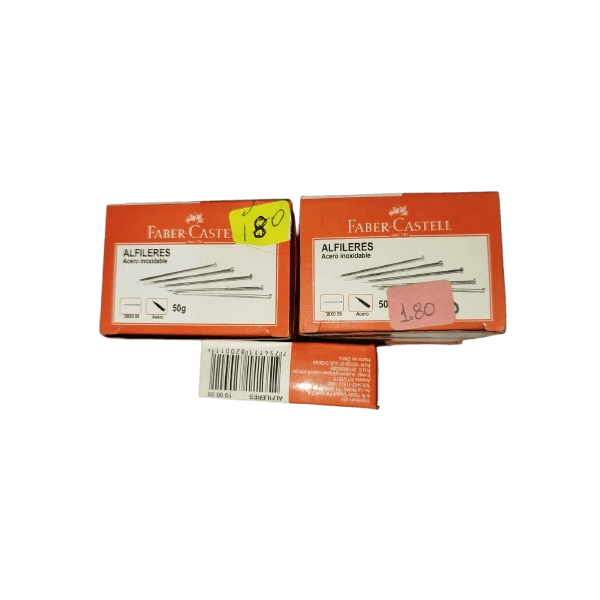 Alfileres Faber‑Castell 28 mm – Caja 50 por gramos