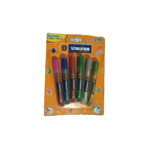 Goma Escarchada Vinifan Star Pack x 6 Unidades 10.5 ml para Manualidades Escolares