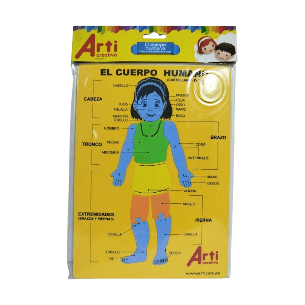Material Educativo de Encaje El Cuerpo Humano Arti Creativo (Diseño Niño o Niña)