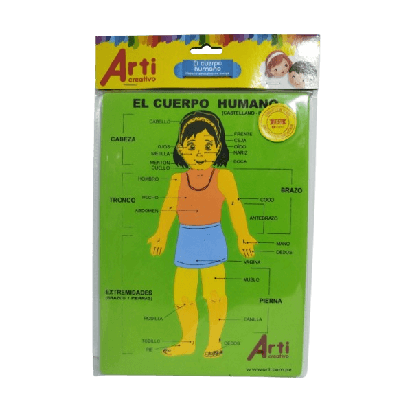 Material Educativo de Encaje El Cuerpo Humano Arti Creativo (Diseño Niño o Niña)