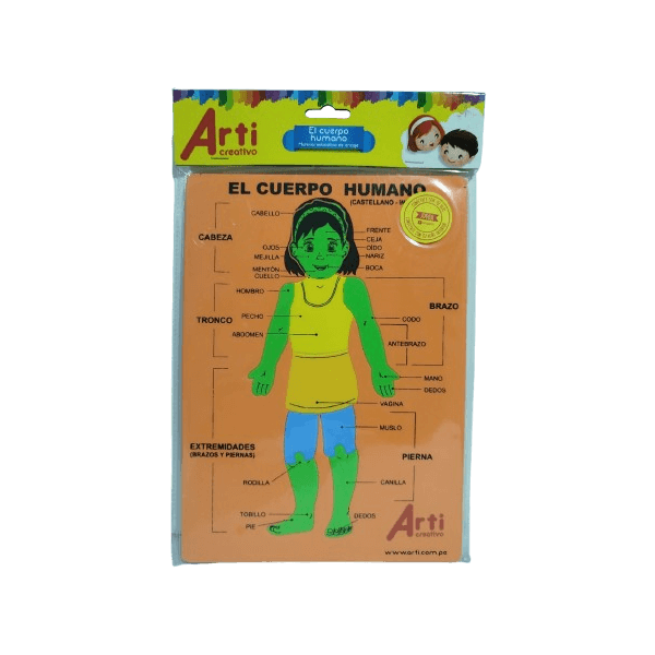 Material Educativo de Encaje El Cuerpo Humano Arti Creativo (Diseño Niño o Niña)