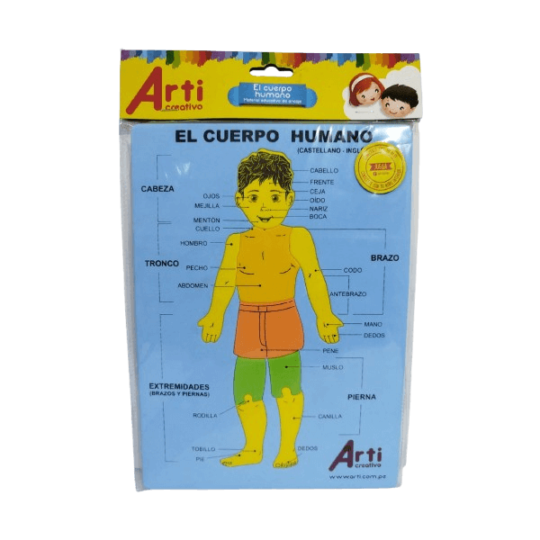 Material Educativo de Encaje El Cuerpo Humano Arti Creativo (Diseño Niño o Niña)