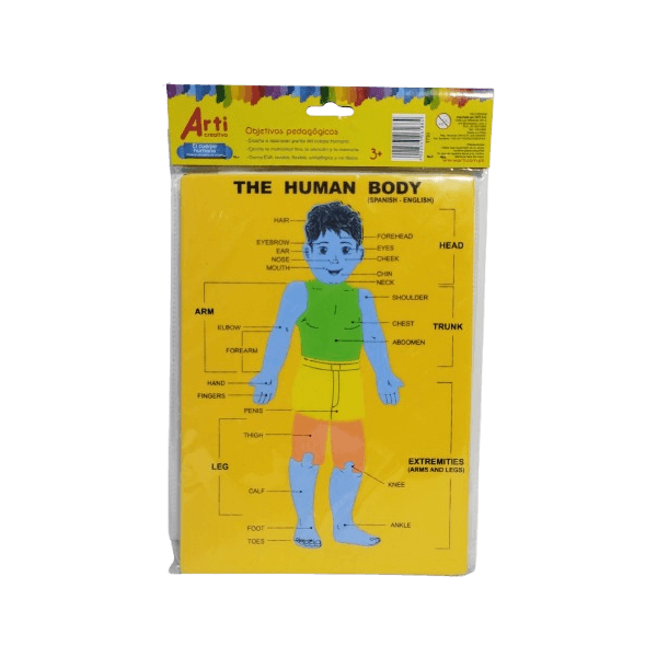 Material Educativo de Encaje El Cuerpo Humano Arti Creativo (Diseño Niño o Niña)