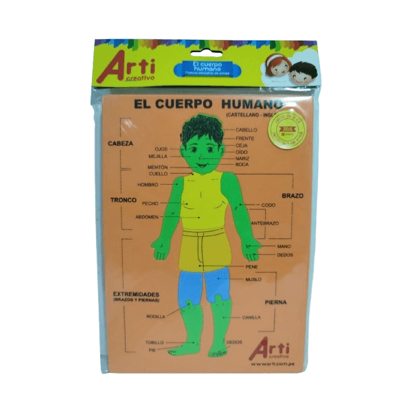 Material Educativo de Encaje El Cuerpo Humano Arti Creativo (Diseño Niño o Niña)