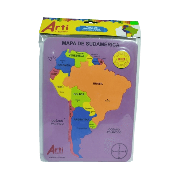 Material Educativo de Encaje Mapa de Sudamérica