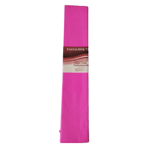 Papel Crepé Fosforescente Fucsia Navarrete 50 x 200 cm